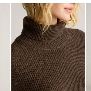 Quince Mongolian Cashmere Fisherman Turtleneck Sweater